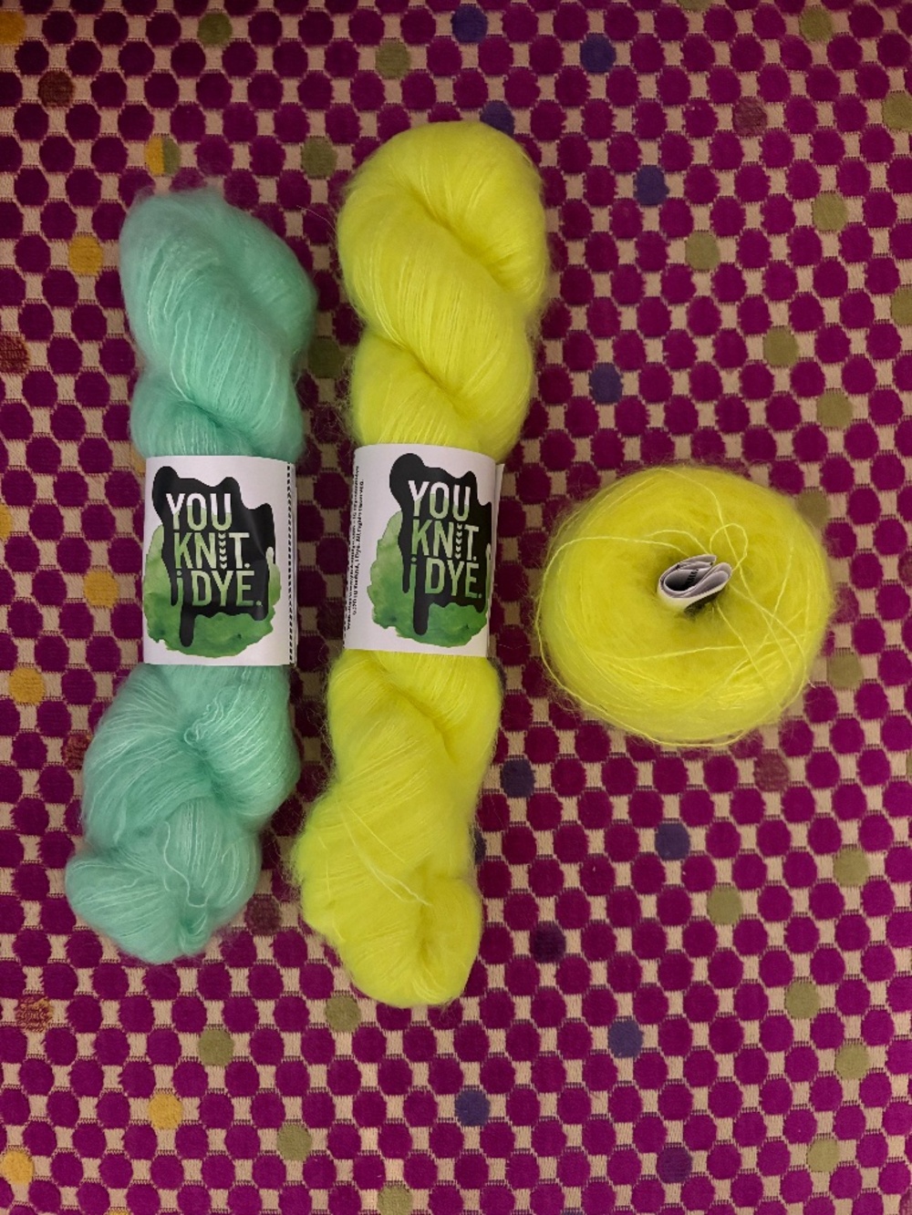 You Knit I Dye Yarn Kid Mohair When Life Gives You Lemons Awaken Colorways